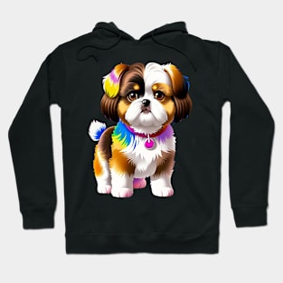 Tie Dye Shih Tzu Puppy 02 Hoodie